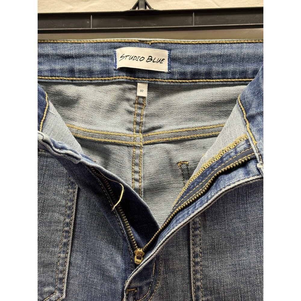 Womens Jeans Studio Blue Mikayla High Rise Flare Patch Pocket Flare 14 NWT - Picture 2 of 10